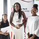 Camille Joseph Goldman (center), vice president of state government affairs at Charter Communications and recipient of the David N. Dinkins Award for Service, Leadership and Social Justice, with New York Urban League Summer STEAM participants (Malik Yusef Cumbo/MYC Photographics.com)